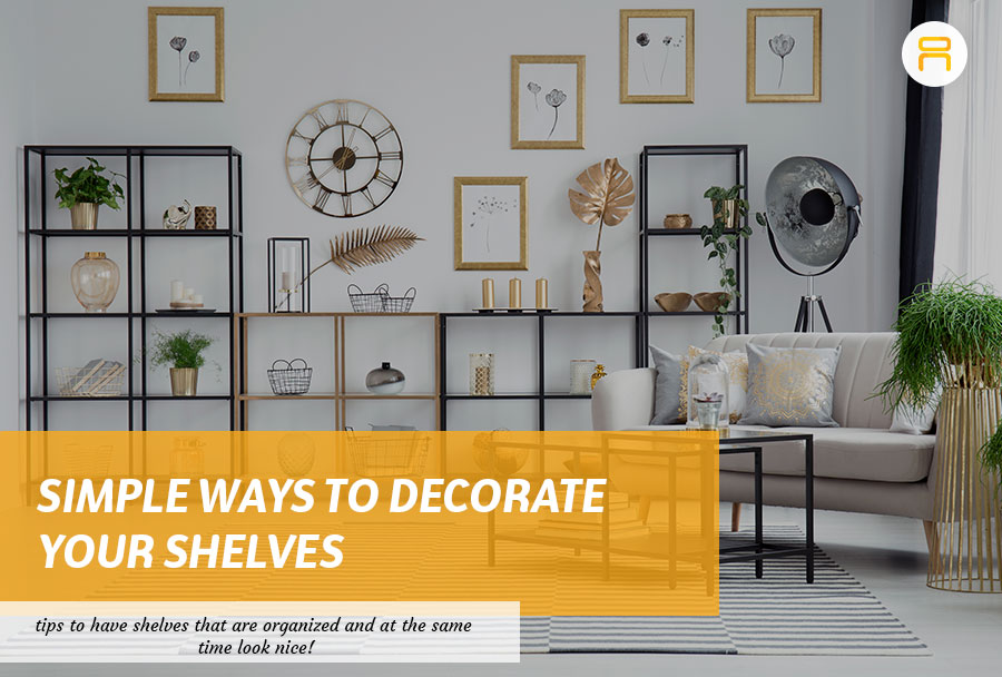 ways to decorate shelves