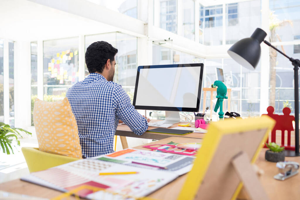 colorful desk accessories