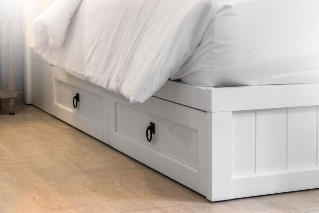 bed frame with storage