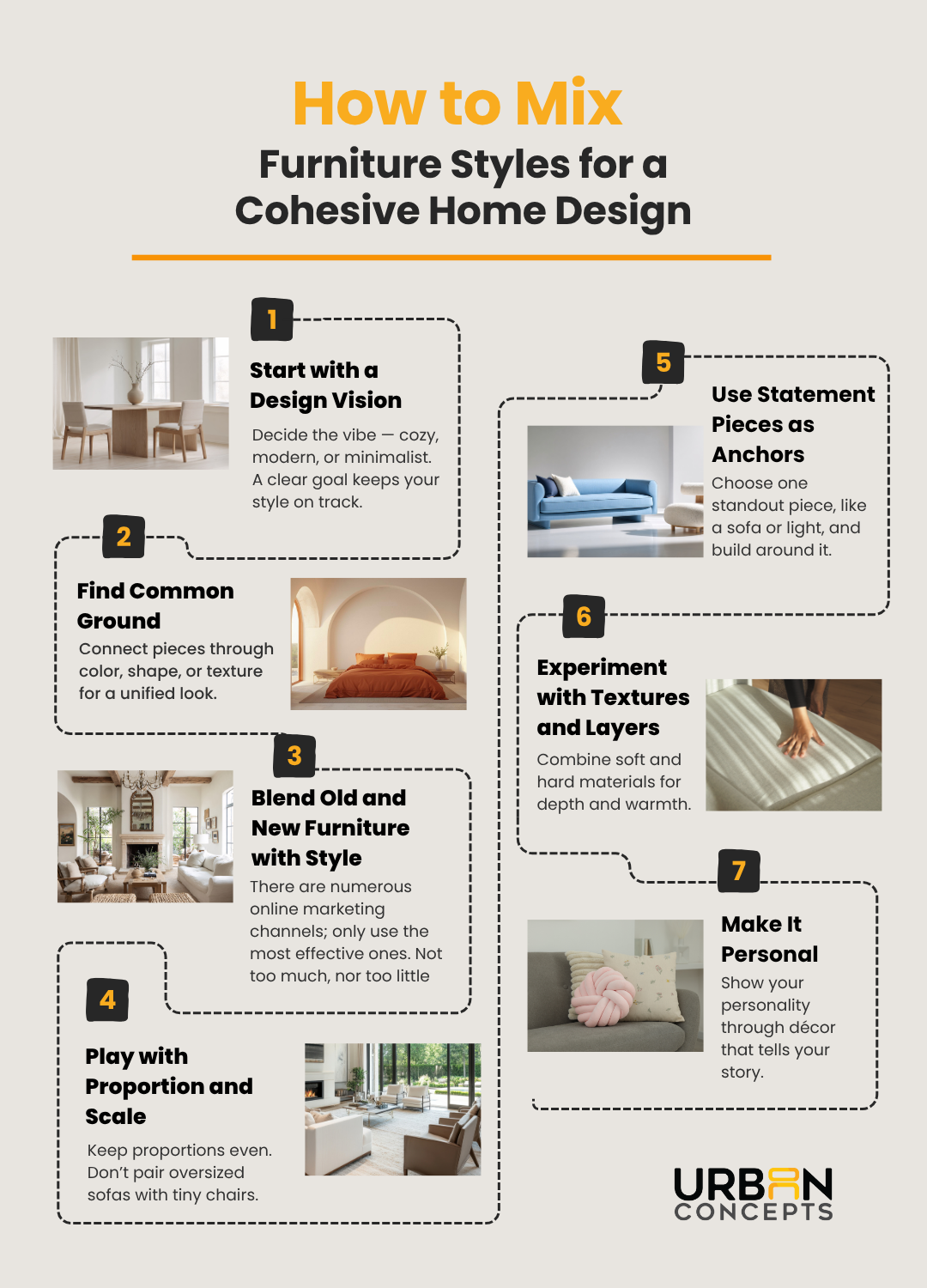 How to Mix Furniture Styles for a Cohesive Home Design - Urban Concepts