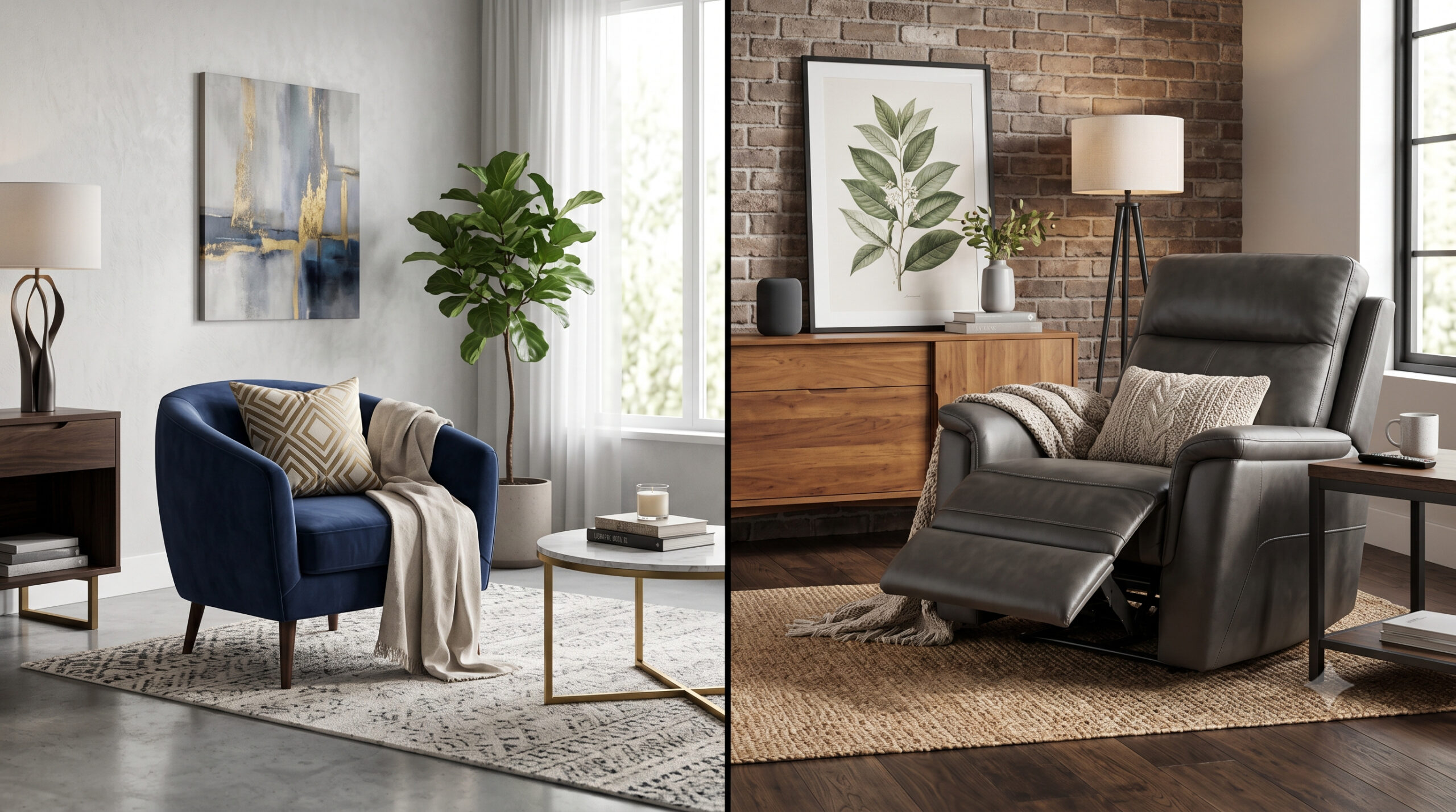 Accent Chairs vs Recliners